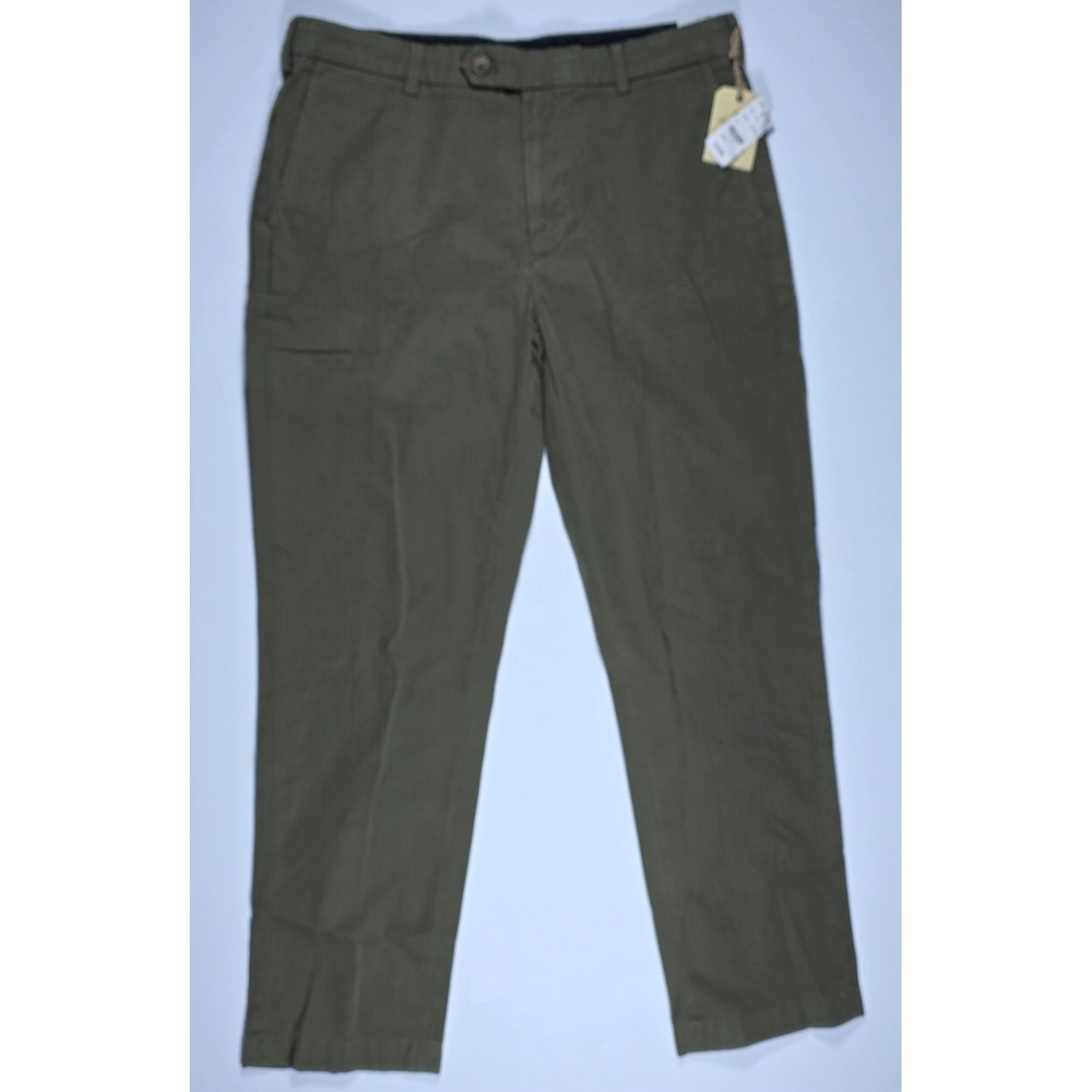 Brooks Brothers Clark Fit Garment Dyed Chinos Olive Green Men's 36x30 New